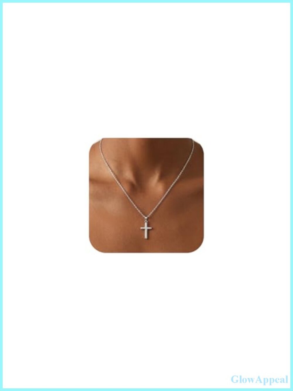 925 Sterling Silver Cross Necklace Dainty Faith Pendant Lobster Clasp